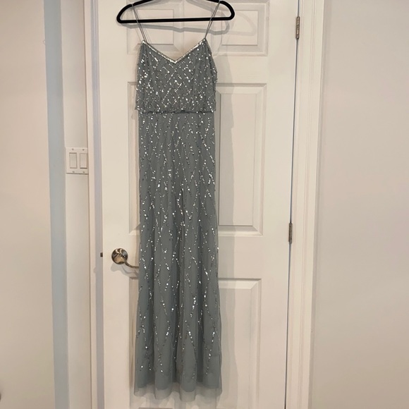 Dresses & Skirts - Adrianna Papell bridesmaid dress evening gown size 2 azure mist